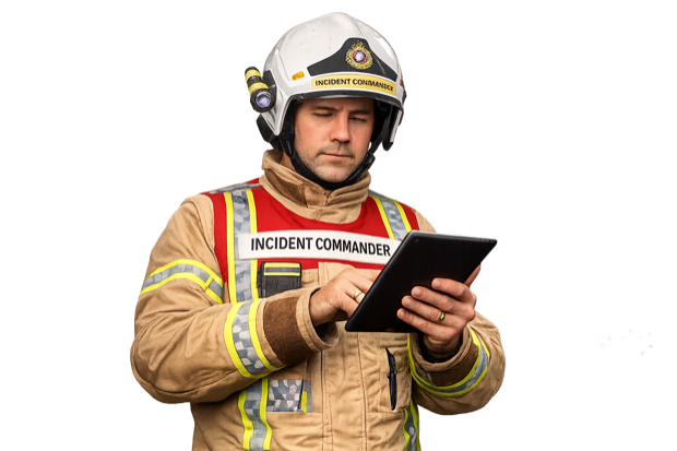 Incident Commander using HyCommand tablet